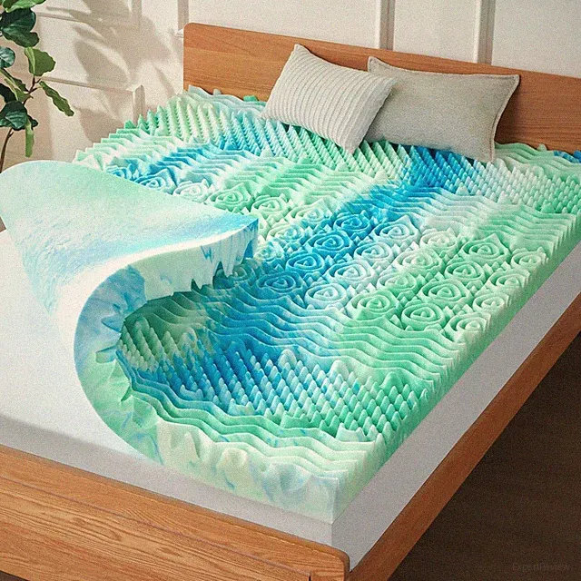 3" Queen Memory Foam Mattress Topper with Cooling Gel for Pressure Relief