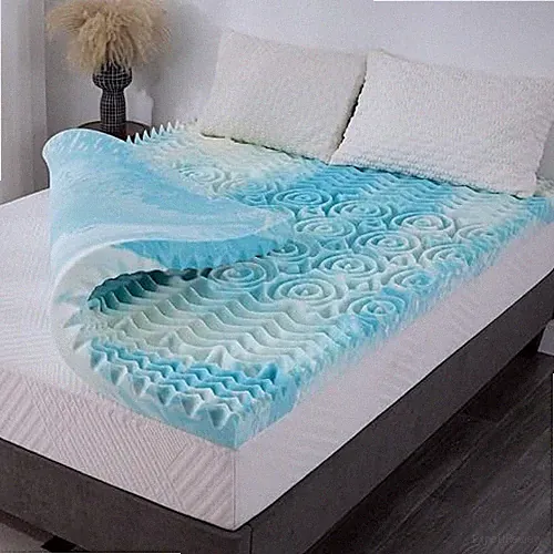 5-Zone Memory Foam Mattress Topper, Gel Infused Foam Mattress Queen 2 Inch