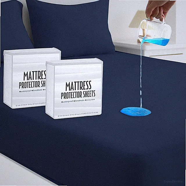 Deep Pocket Bed Fitted Sheet Waterproof Soft Mattress Protector Cover 2 Pack