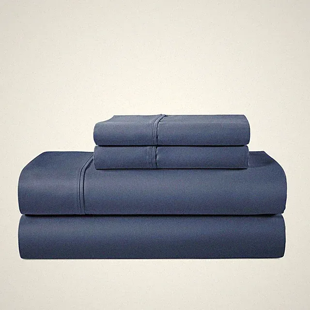 KATHY IRELAND 500 THREAD COUNT TENCEL COOLING COTTON 4-PIECE SHEET KING - NAVY
