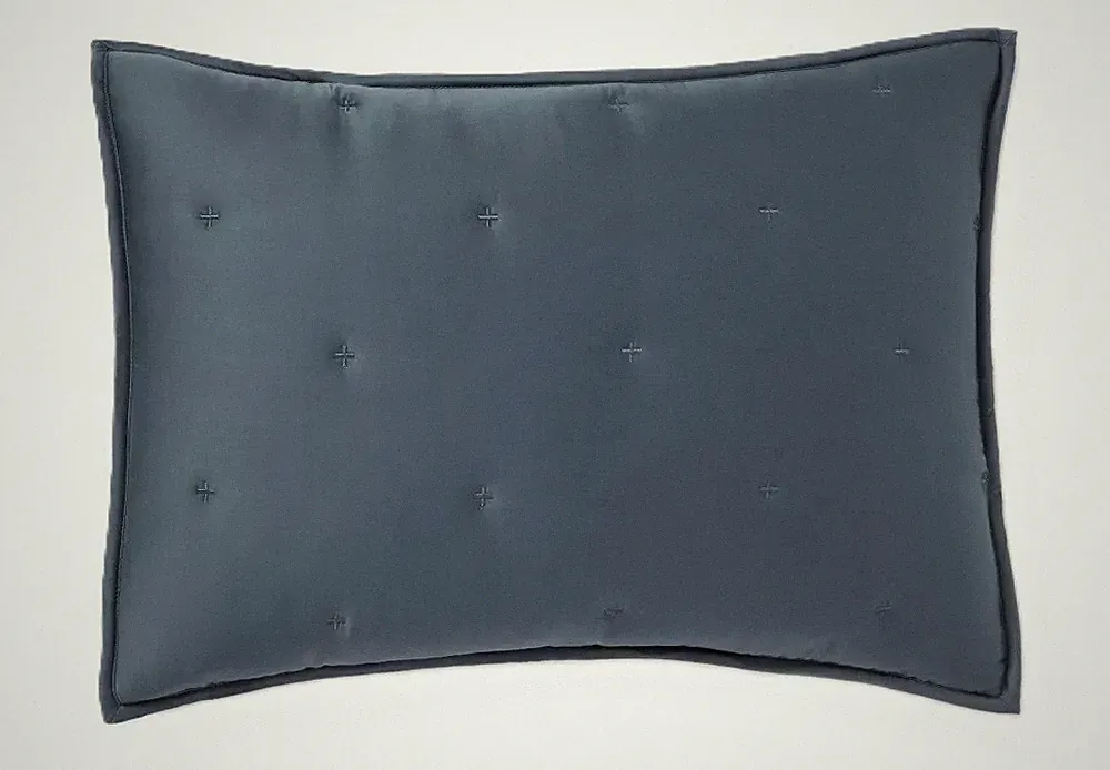 Threshold 100% Lyocell Tencel Dark Teal Blue Standard Size Pillow Sham NWOT