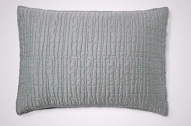 Threshold 100% Lyocell Tencel Light Teal Green Quilted King Pillow Sham 20 x 36